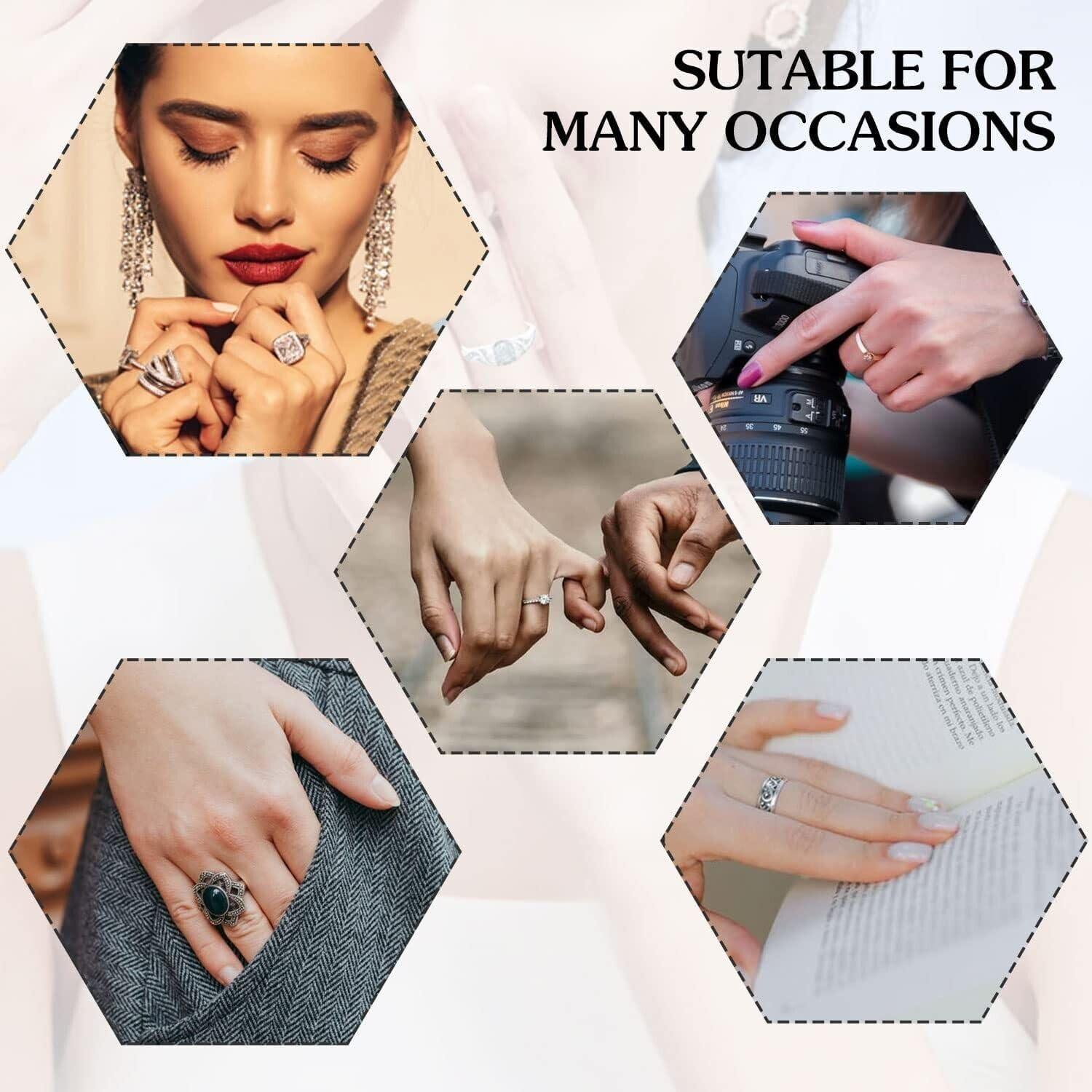 Ajustador de Talla de Anillo WGLILO - 16 Piezas, 4 Tamaños