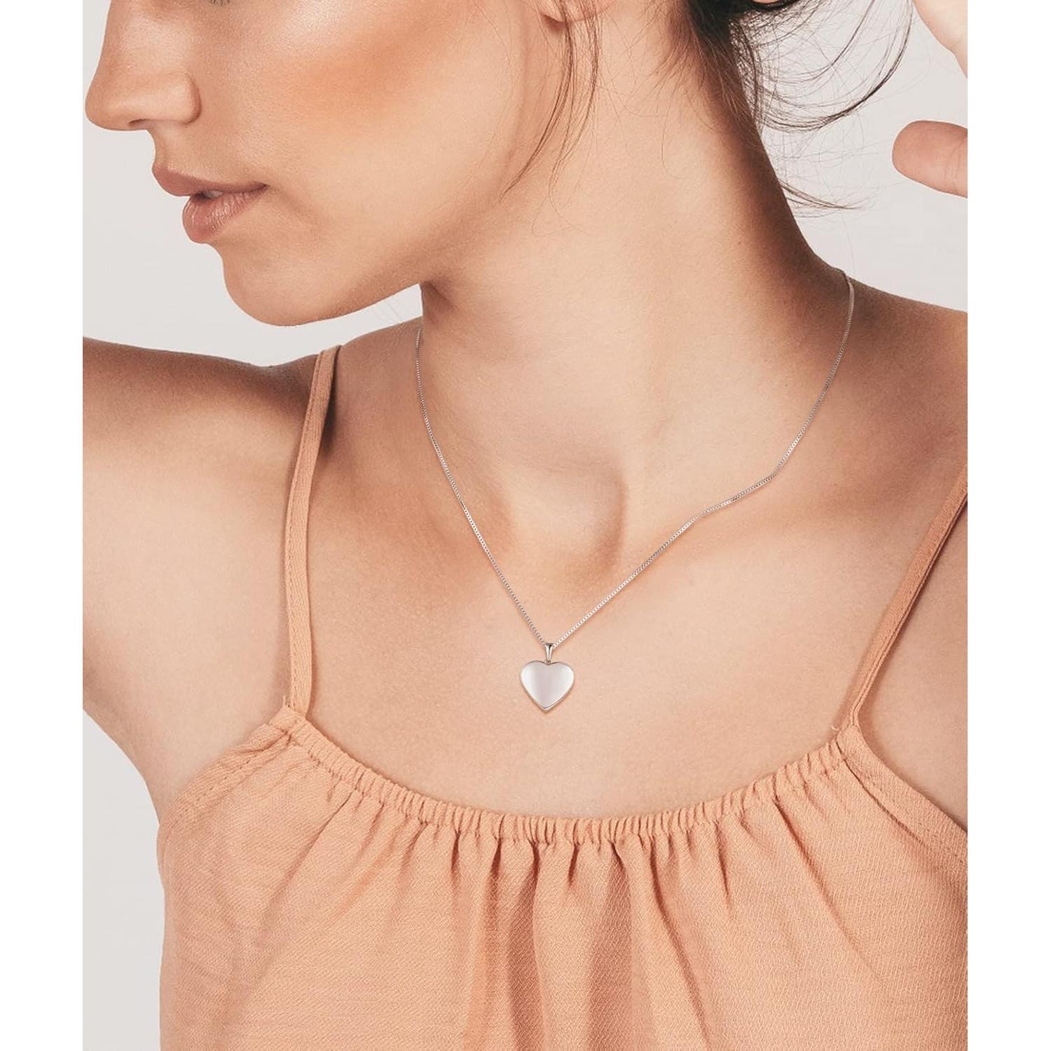 Collar Locket Corazón YL Joyería Plata Esterlina 925 Personalizado