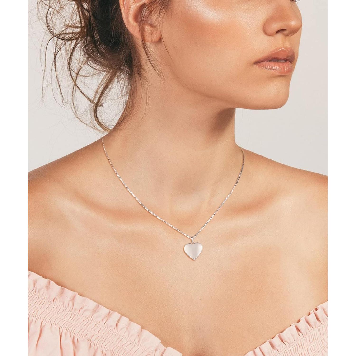 Collar Locket Corazón YL Joyería Plata Esterlina 925 Personalizado