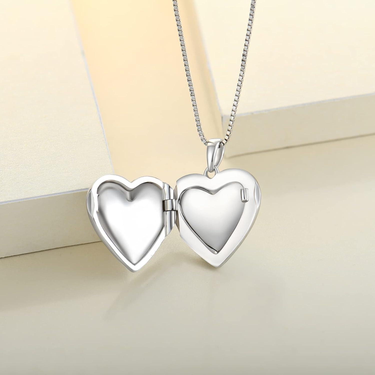 Collar Locket Corazón YL Joyería Plata Esterlina 925 Personalizado