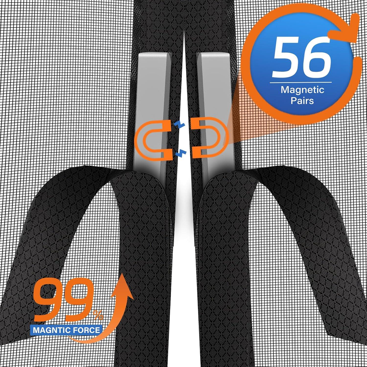 Puerta de Pantalla Magnética LONGEAS 72x80 cm Resistente