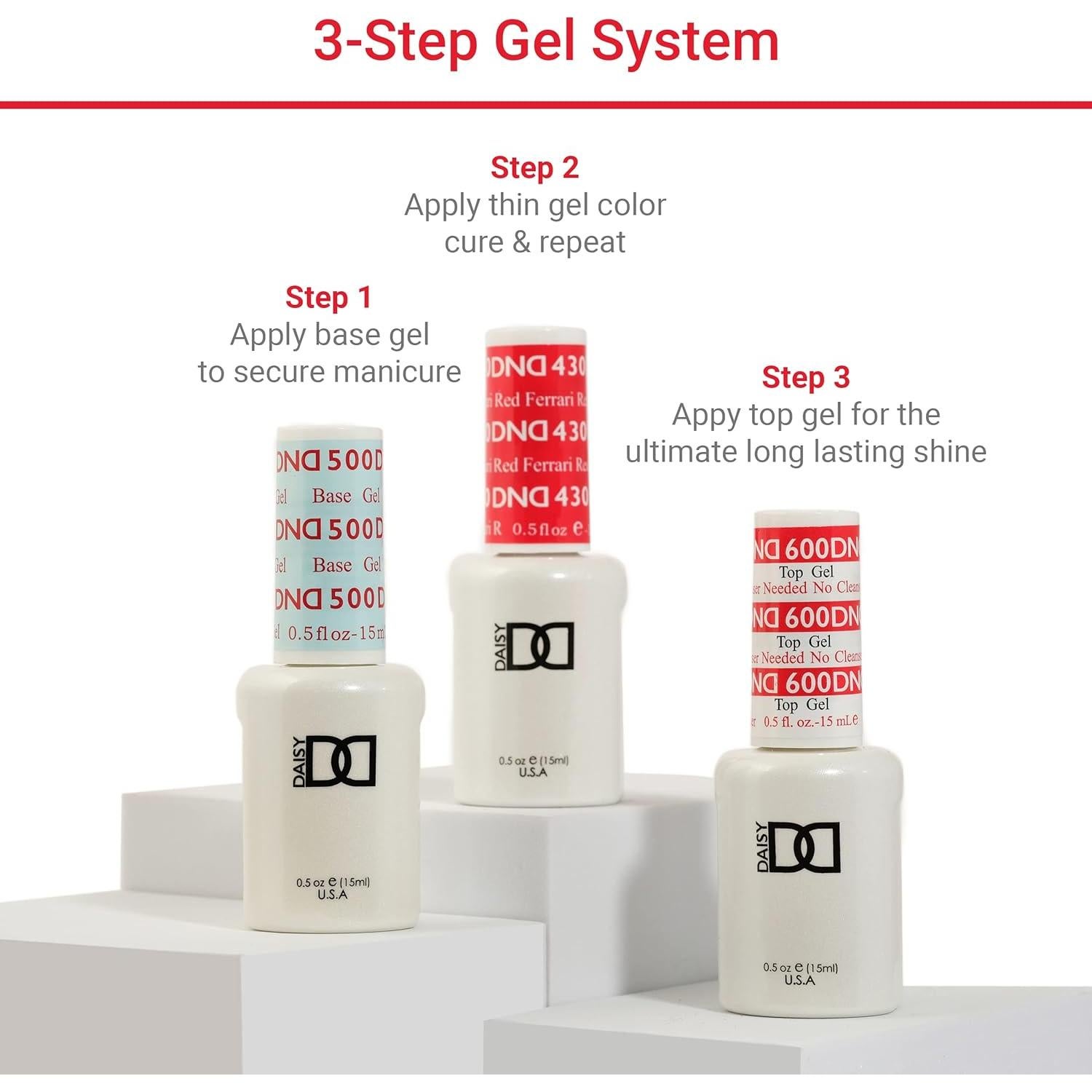 Juego de Esmalte en Gel DND Ciruela Básica 15 ml UV/LED