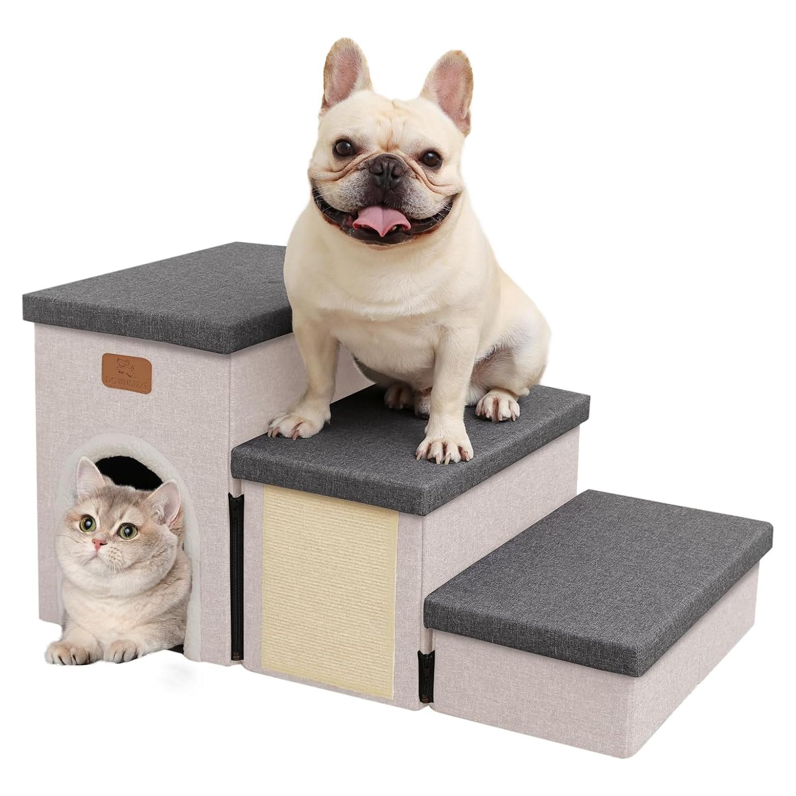 Escaleras Plegables para Perros Downluxe 3 Escalones Antideslizantes