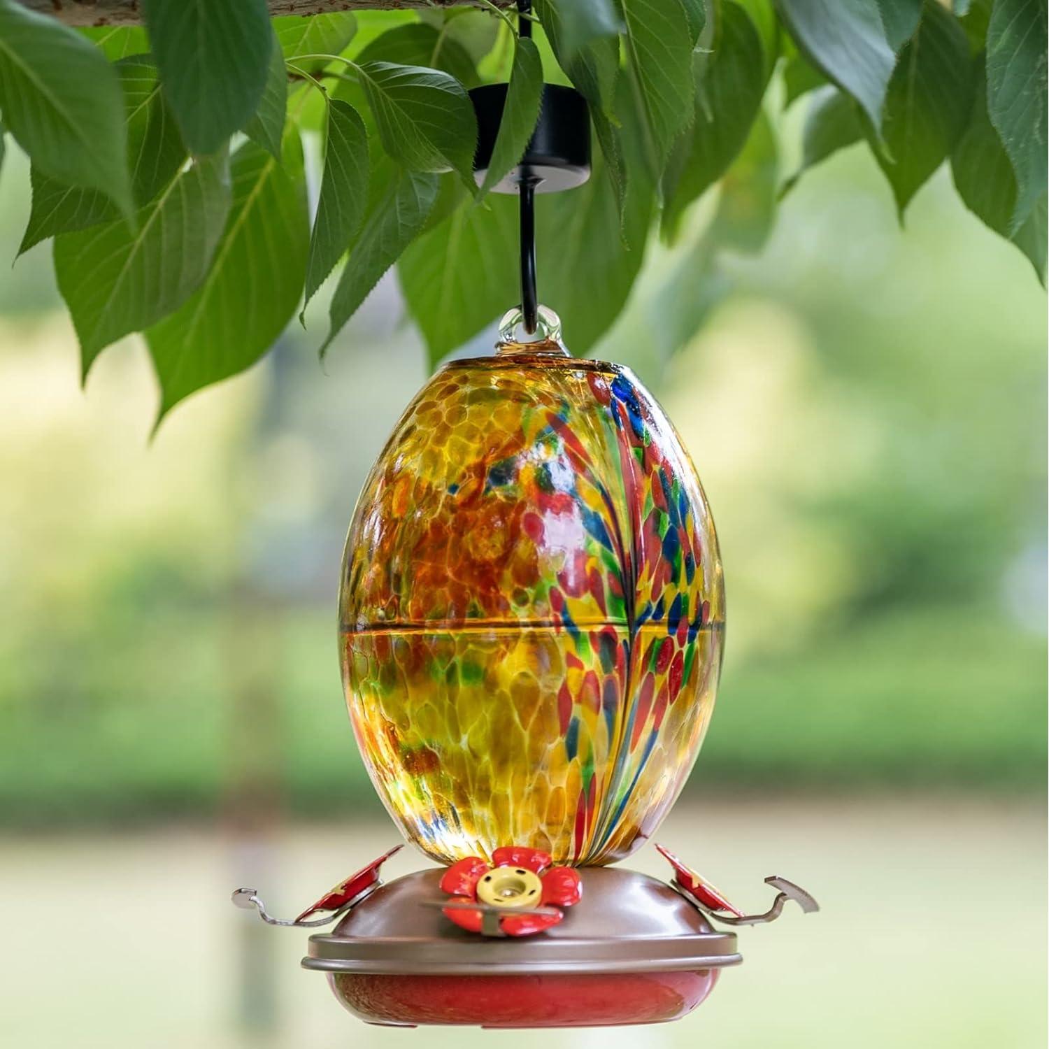 Alimentador de Colibríes de Vidrio Muse Garden 765ml Colgante