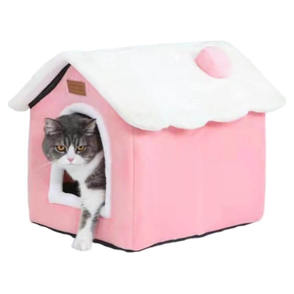 Cueva de Cama para Gatos Sothuba Rosa M 45.7x37.1x39.9cm