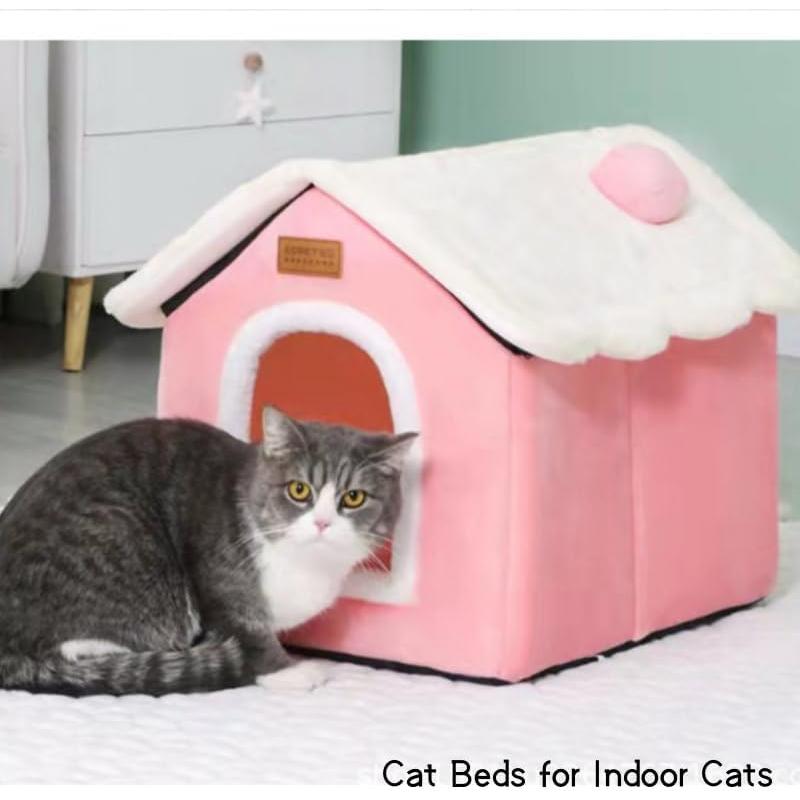 Cueva de Cama para Gatos Sothuba Rosa M 45.7x37.1x39.9cm