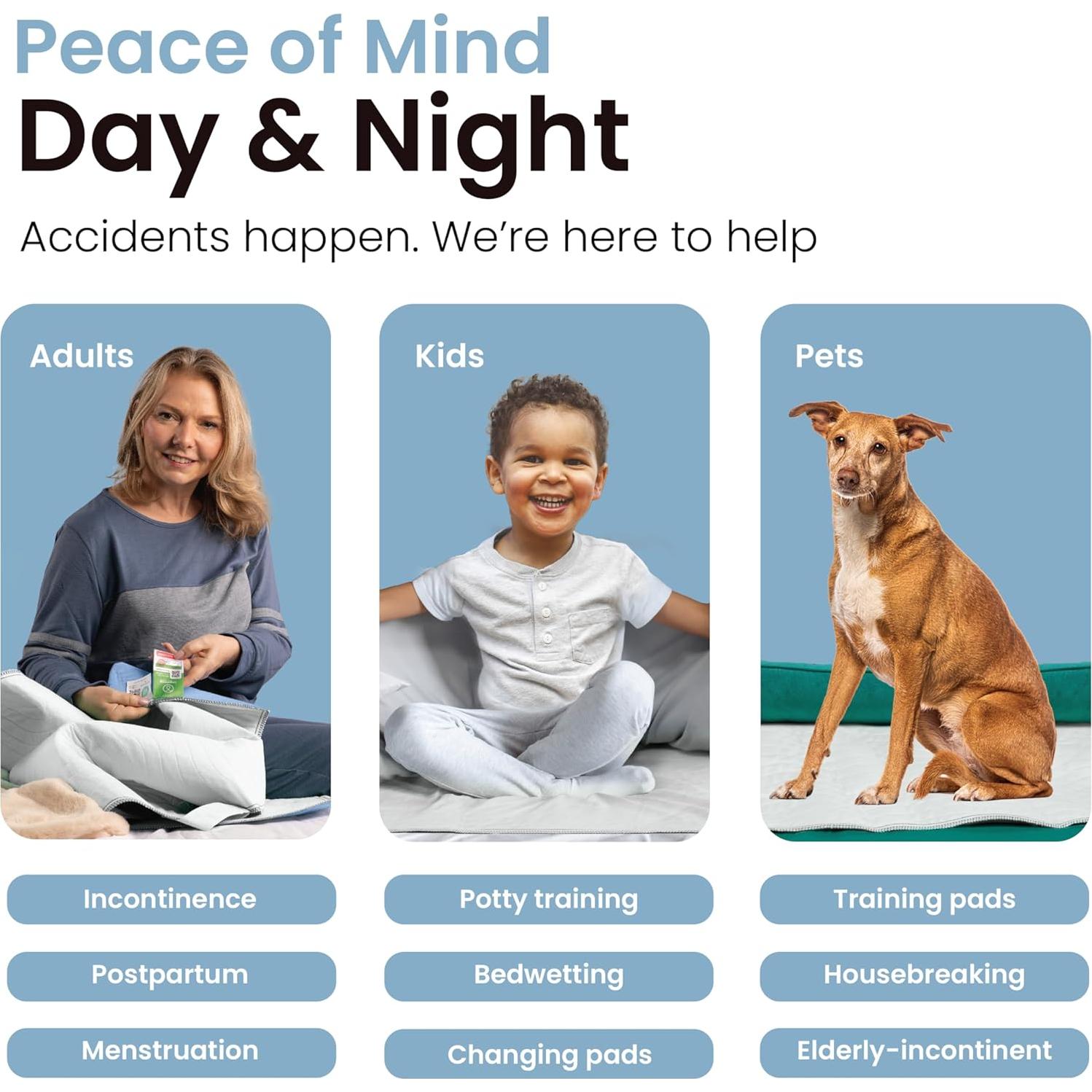 Almohadillas Lavables IMPROVIA 86.36x132.08cm Paquete de 2