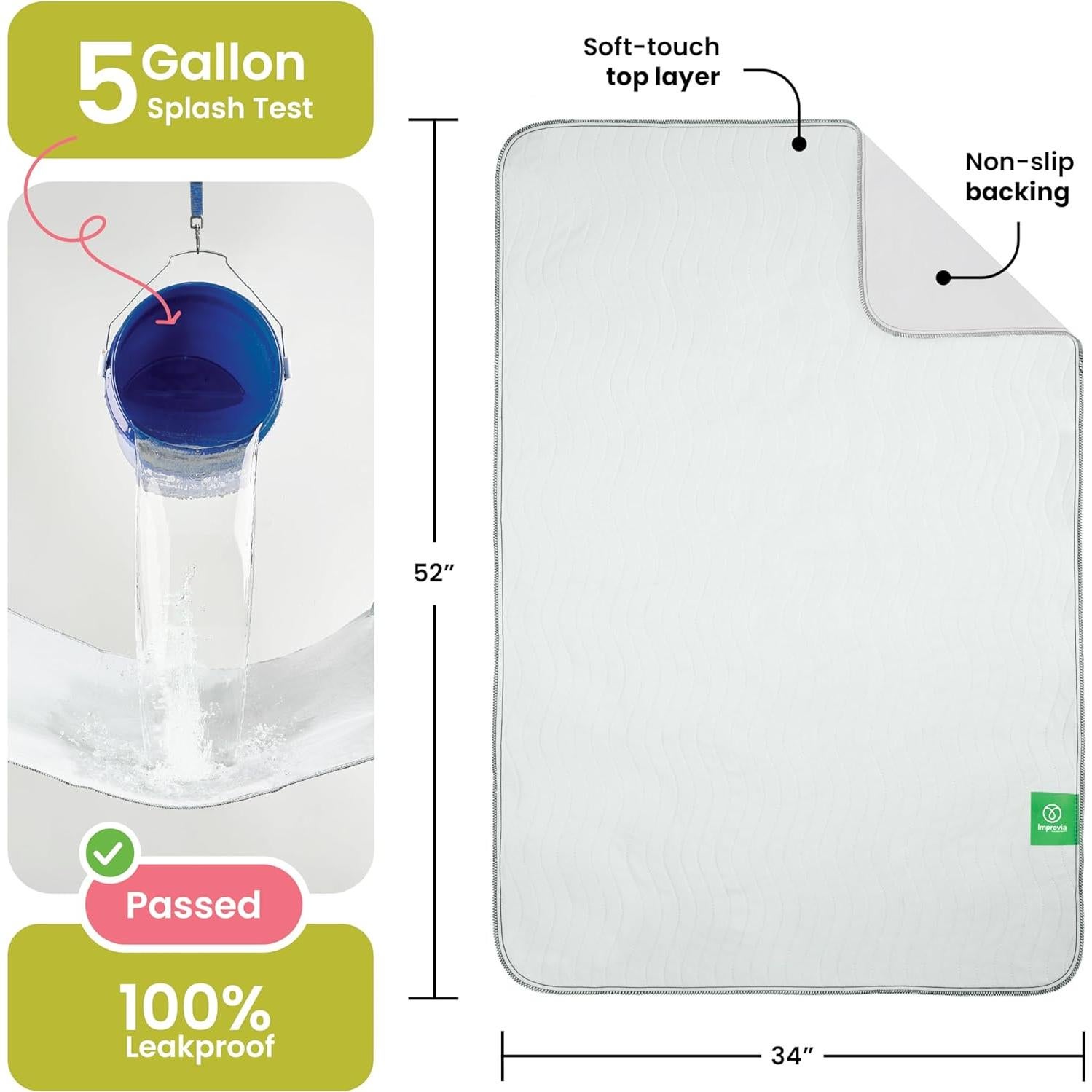 Almohadillas Lavables IMPROVIA 86x132 cm - Paquete de 2