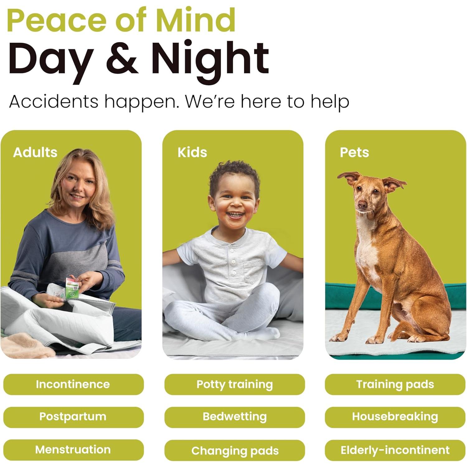 Almohadillas Lavables IMPROVIA 86x132 cm - Paquete de 2