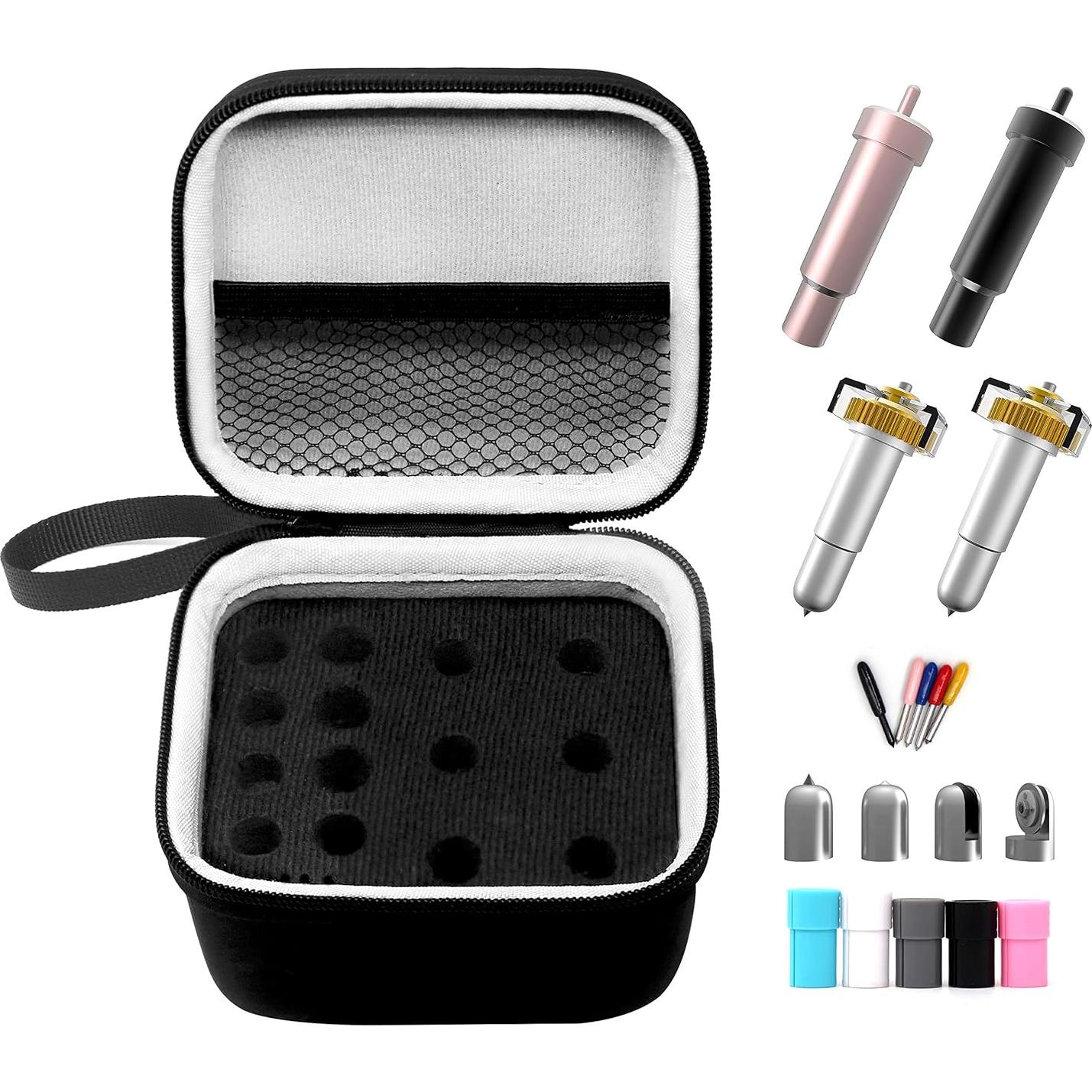 Organizador Portátil Hadwoer para Cuchillas Cricut - Funda Negra