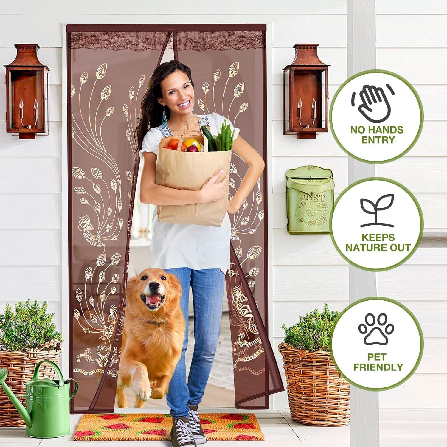 Puerta de Pantalla Magnética KPX 95 x 211 cm Resistente