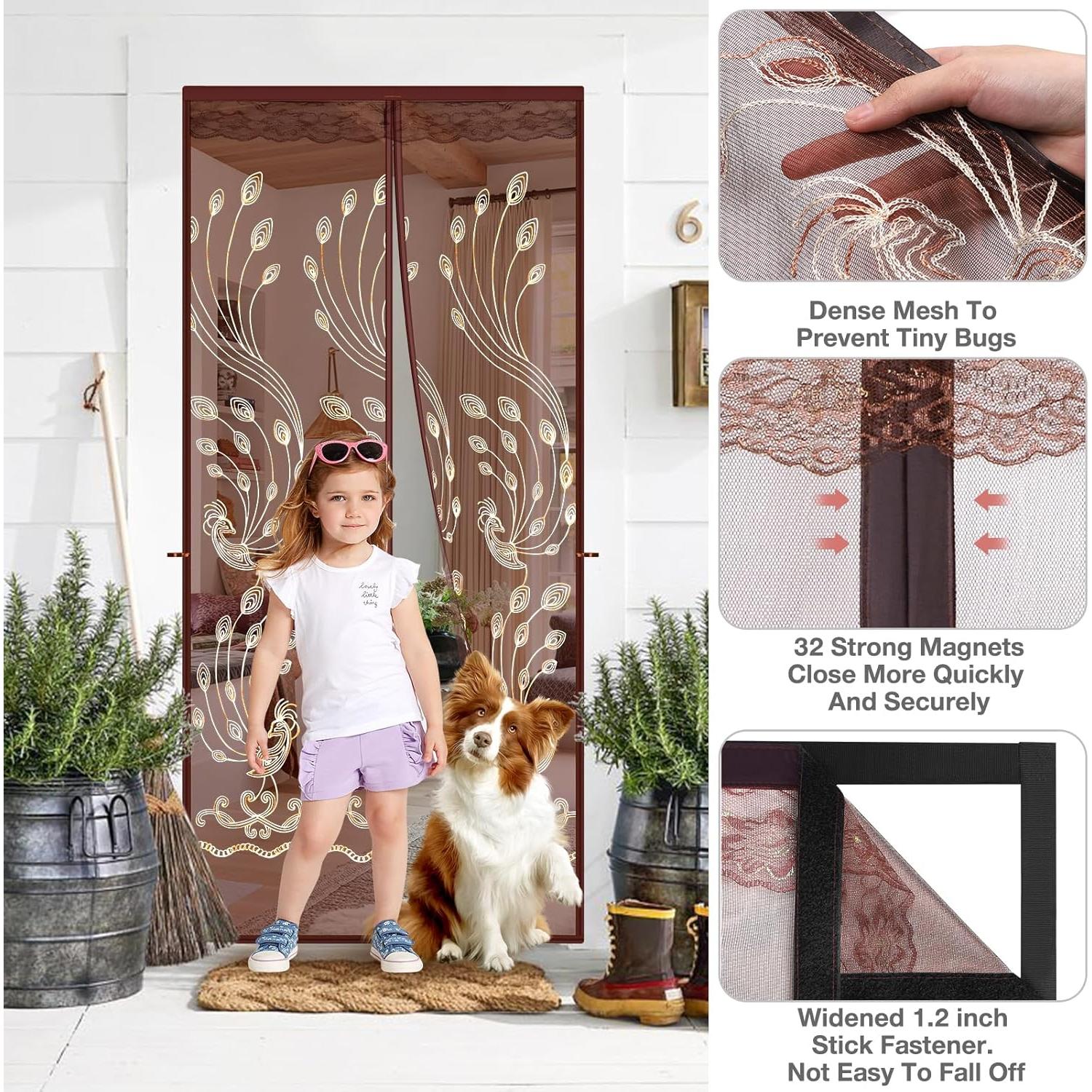 Puerta de Pantalla Magnética KPX 95 x 211 cm Resistente