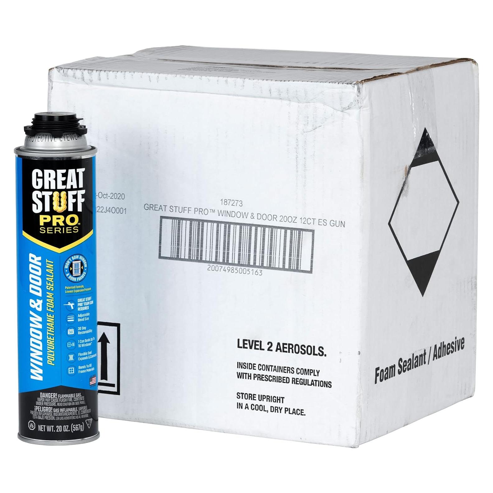 Sellador de Espuma Aislante GRAN COSA 20 oz - 12 Paquete Amarillo