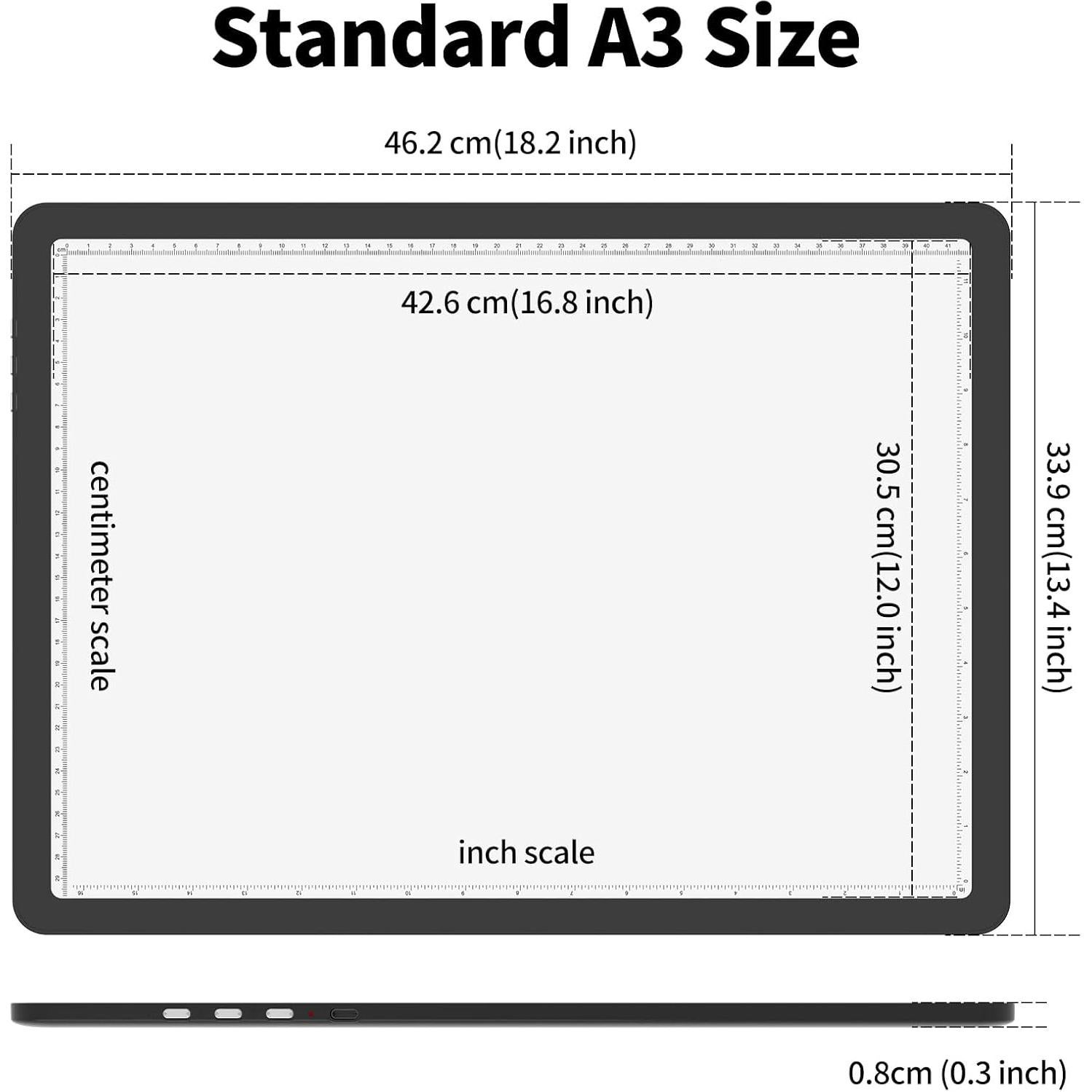 Almohadilla de Luz A3 TOHETO Recargable LED 5600 Lux Negra