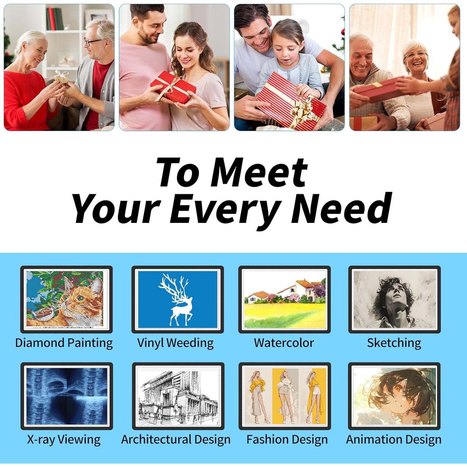 Almohadilla de Luz A3 TOHETO Recargable LED 5600 Lux Negra