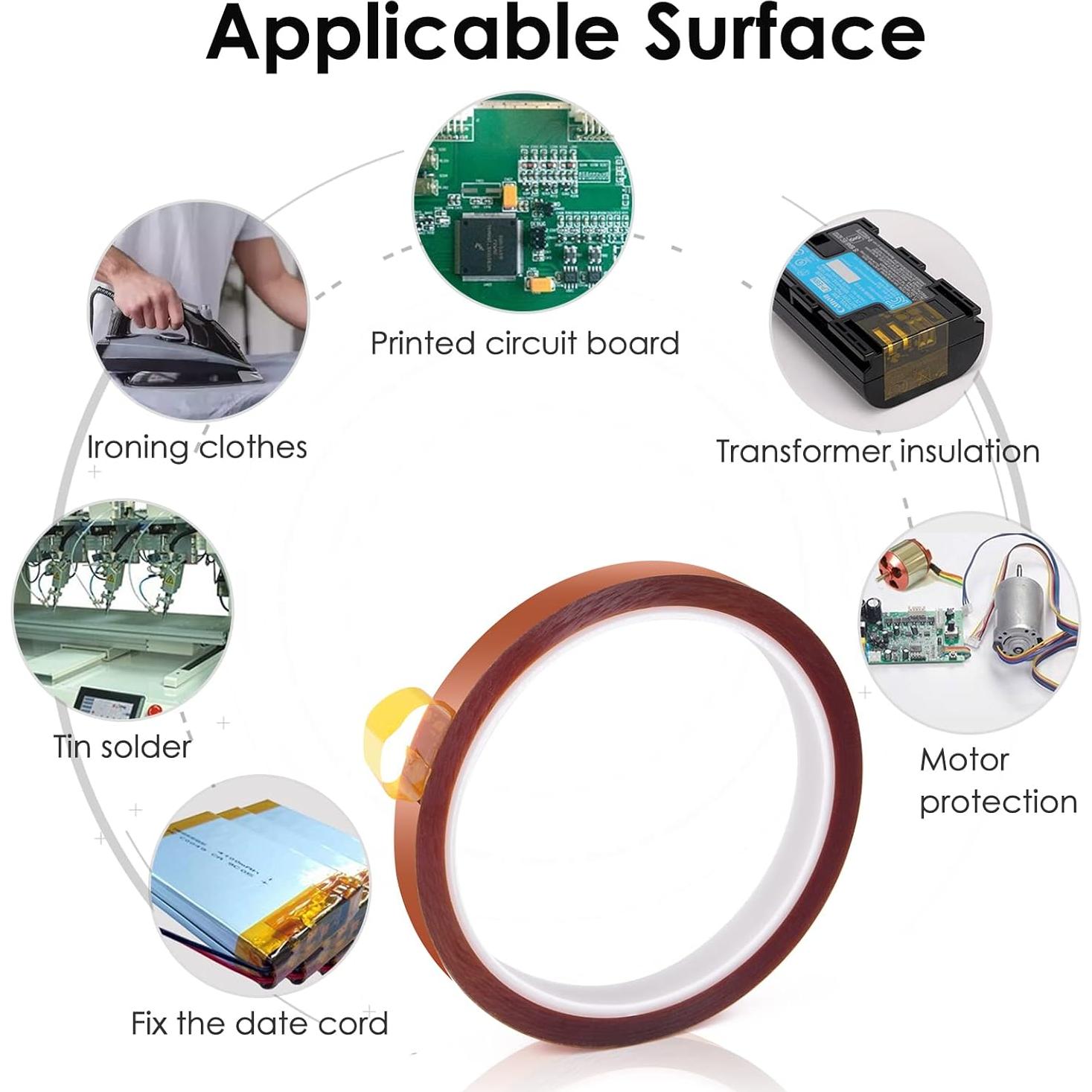 Cinta Térmica Resistente al Calor VIKDOOK 10mm x 33m - 3 Rollos