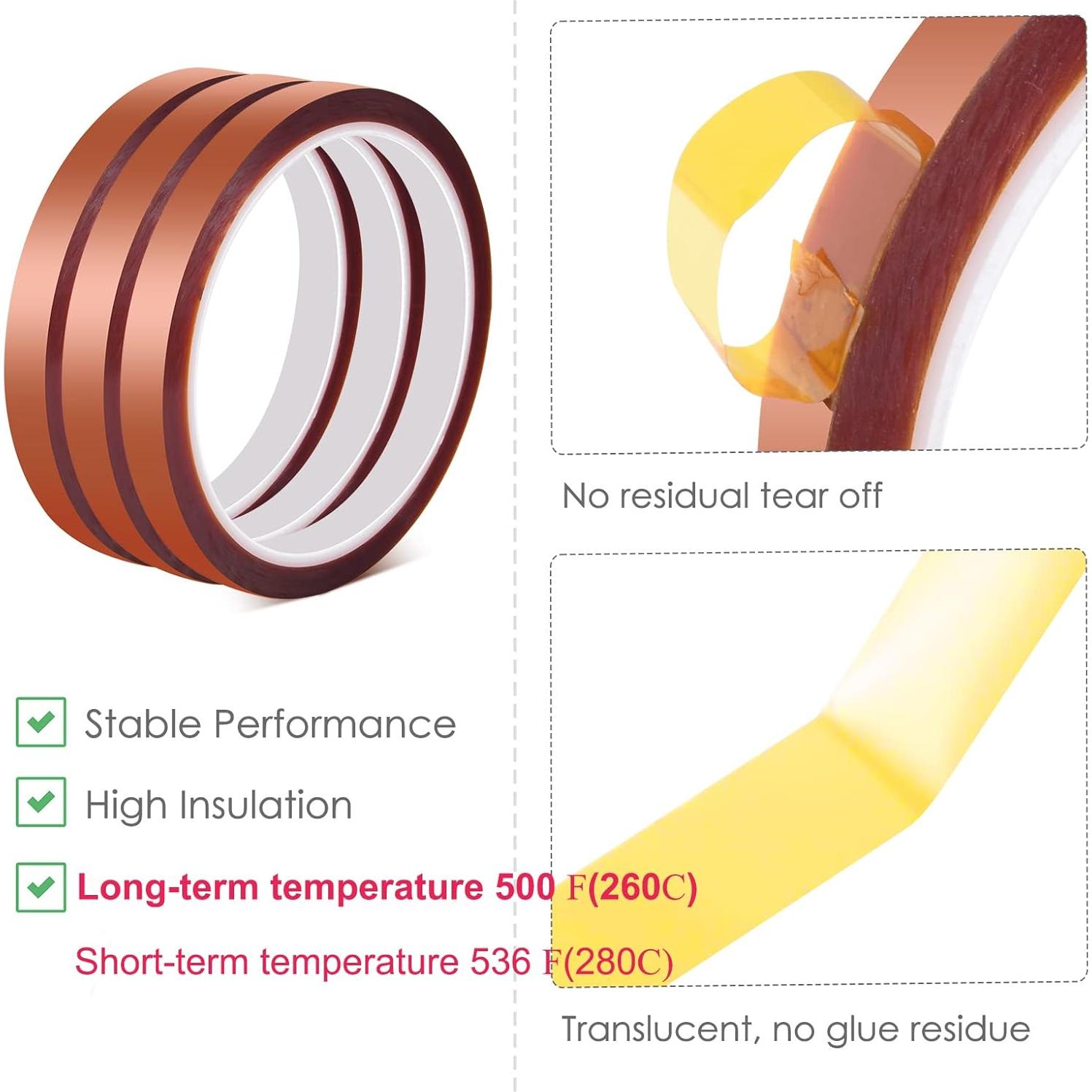 Cinta Térmica Resistente al Calor VIKDOOK 10mm x 33m - 3 Rollos