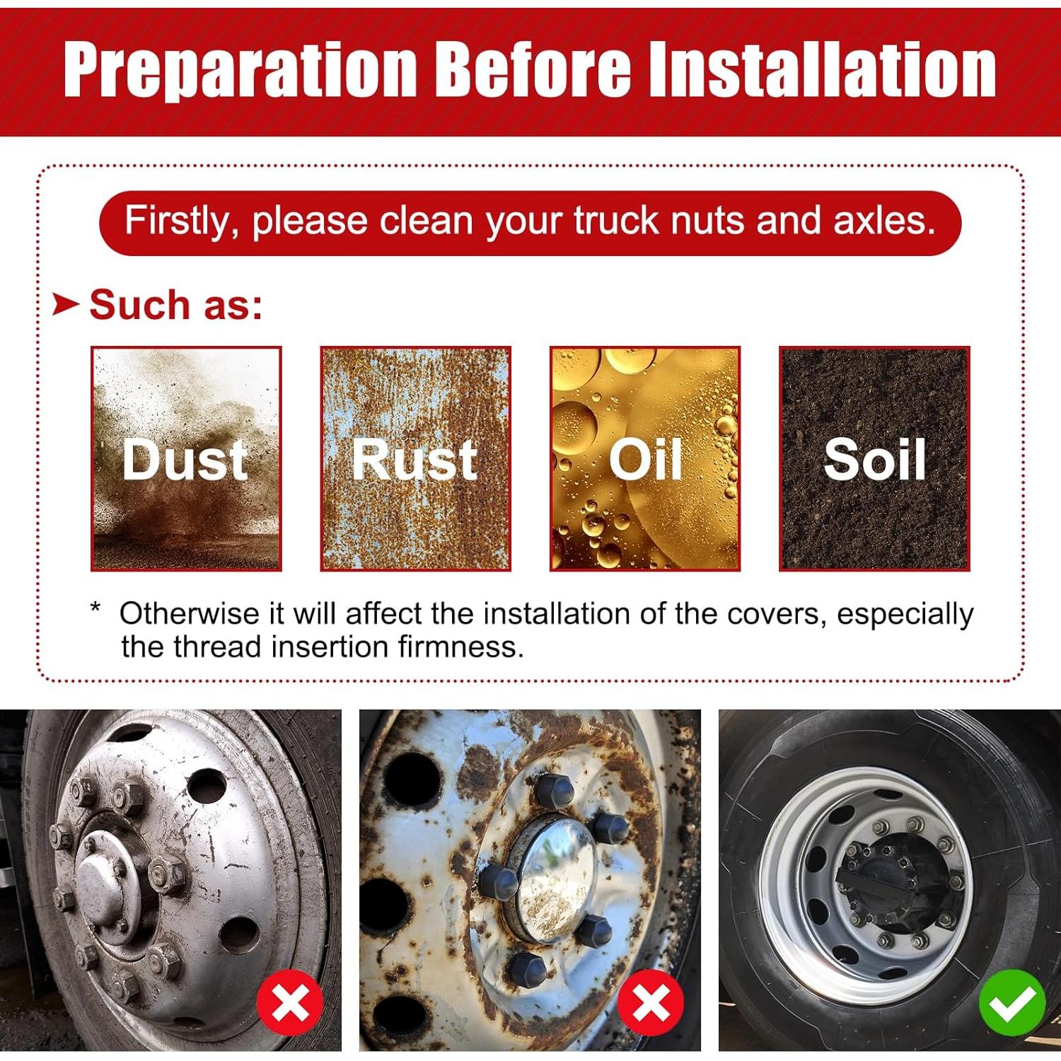 Cubiertas de Tuercas de Llantas HQALTY 33mm Cromadas - 20 Pcs