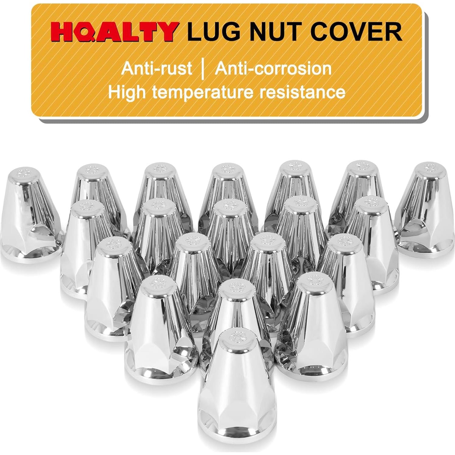 Cubiertas de Tuercas de Llantas HQALTY 33mm Cromadas - 20 Pcs