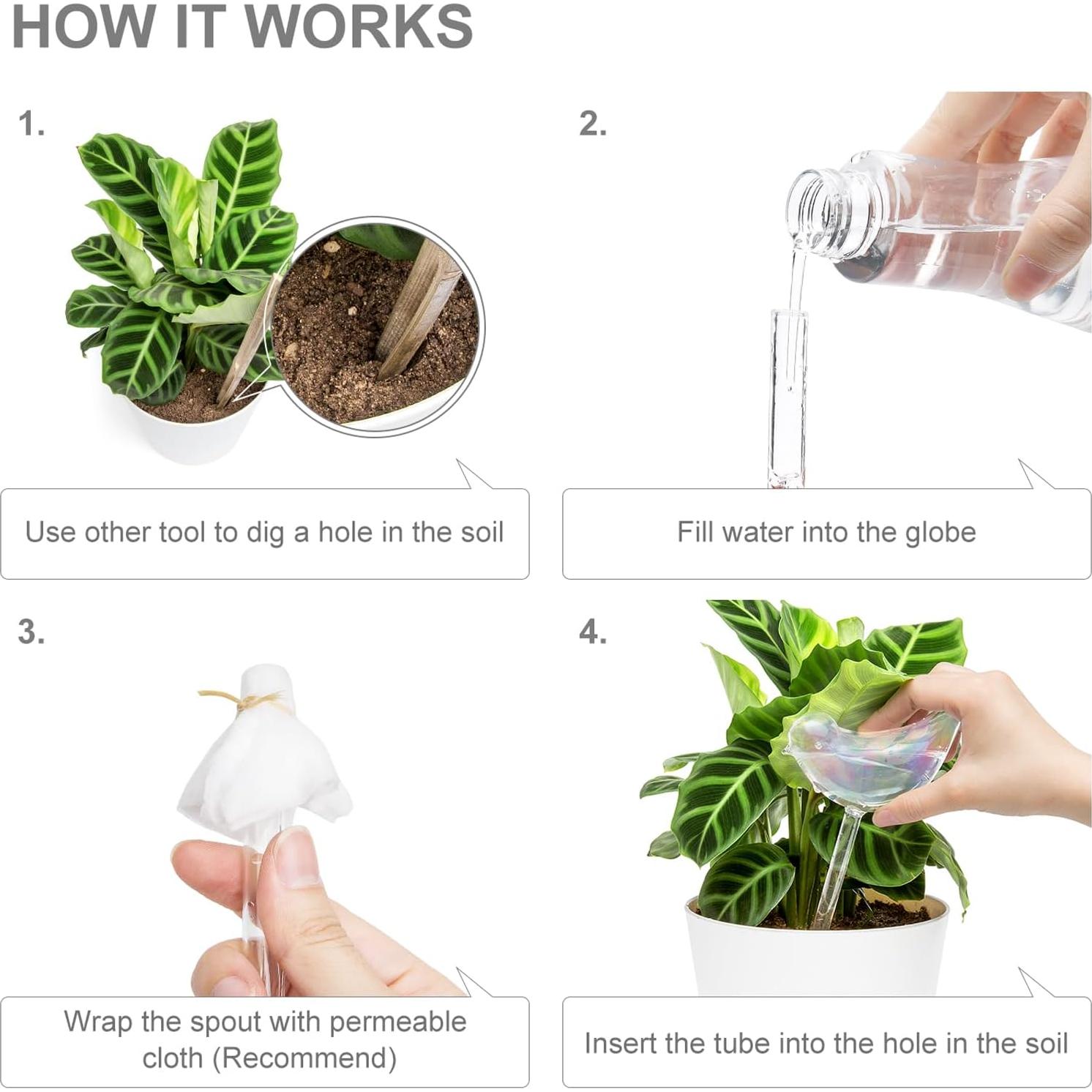 Esferas de Riego Automático Mkono para Plantas - 25.4 cm