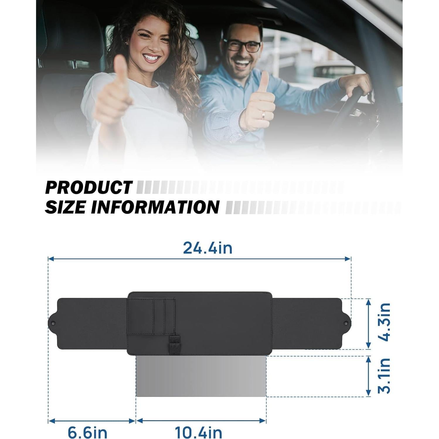 Extensor de Visera Solar JoyTutus Ajustable Antirreflejo - 2 Piezas