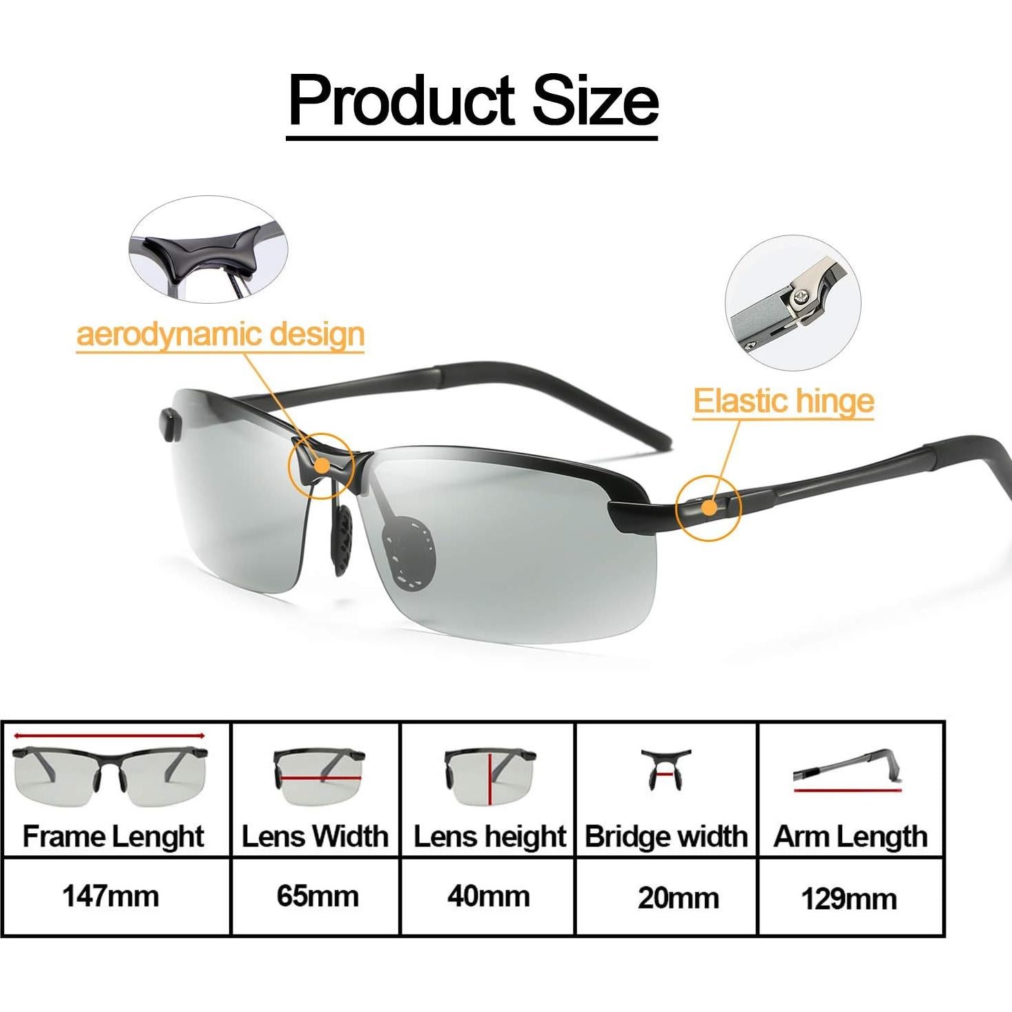 Gafas de Sol Polarizadas Fotoquímicas UV400 MIRYEA - Unisex