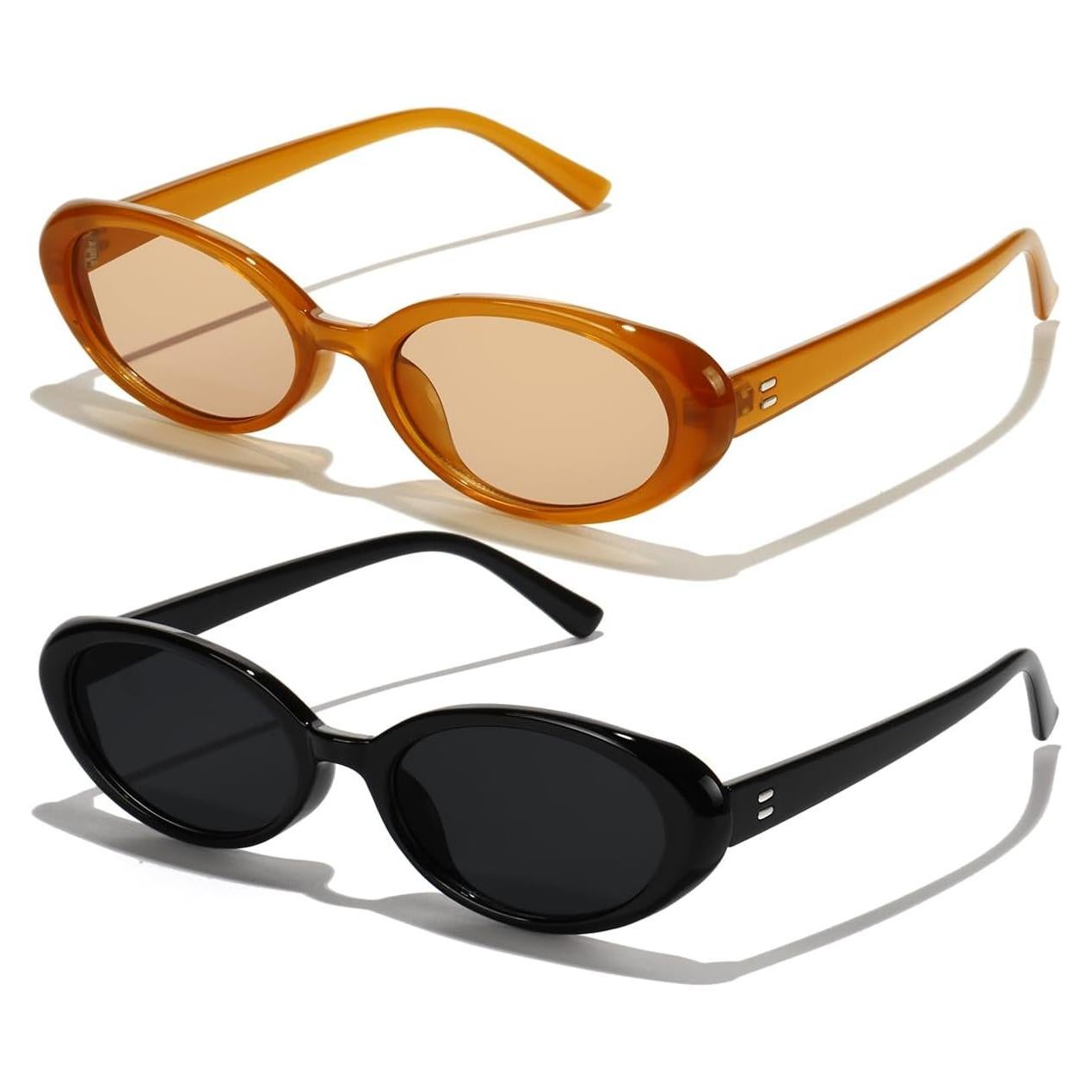 Gafas de sol ovaladas UV400 GFUIARA unisex estilo 90s