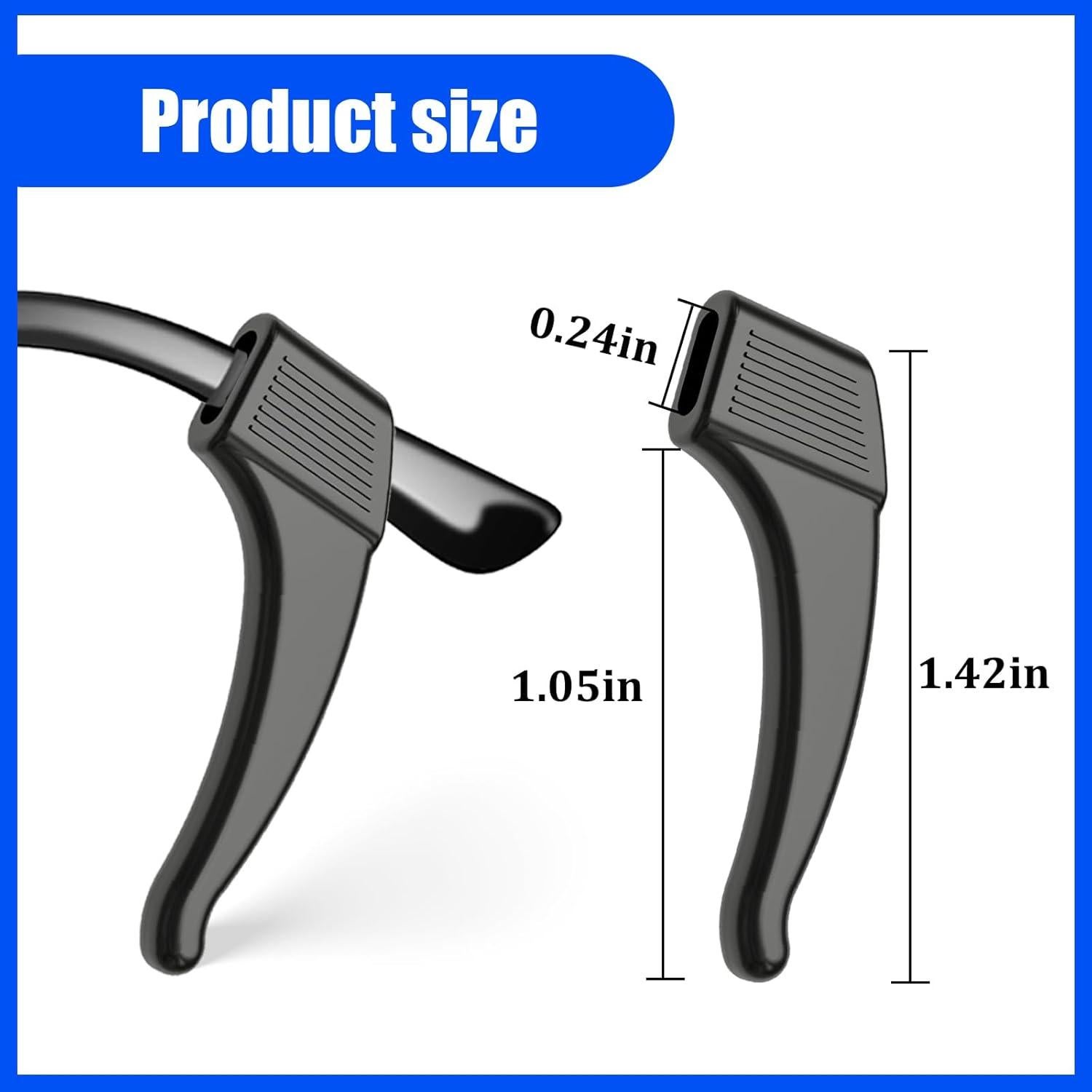 16 Pares Sujetadores de Gafas de Silicona Antideslizante