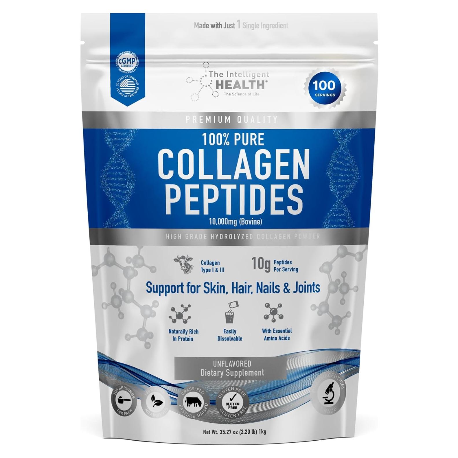 Colágeno Hidrolizado en Péptidos Salud Inteligente 1kg Sin Sabor