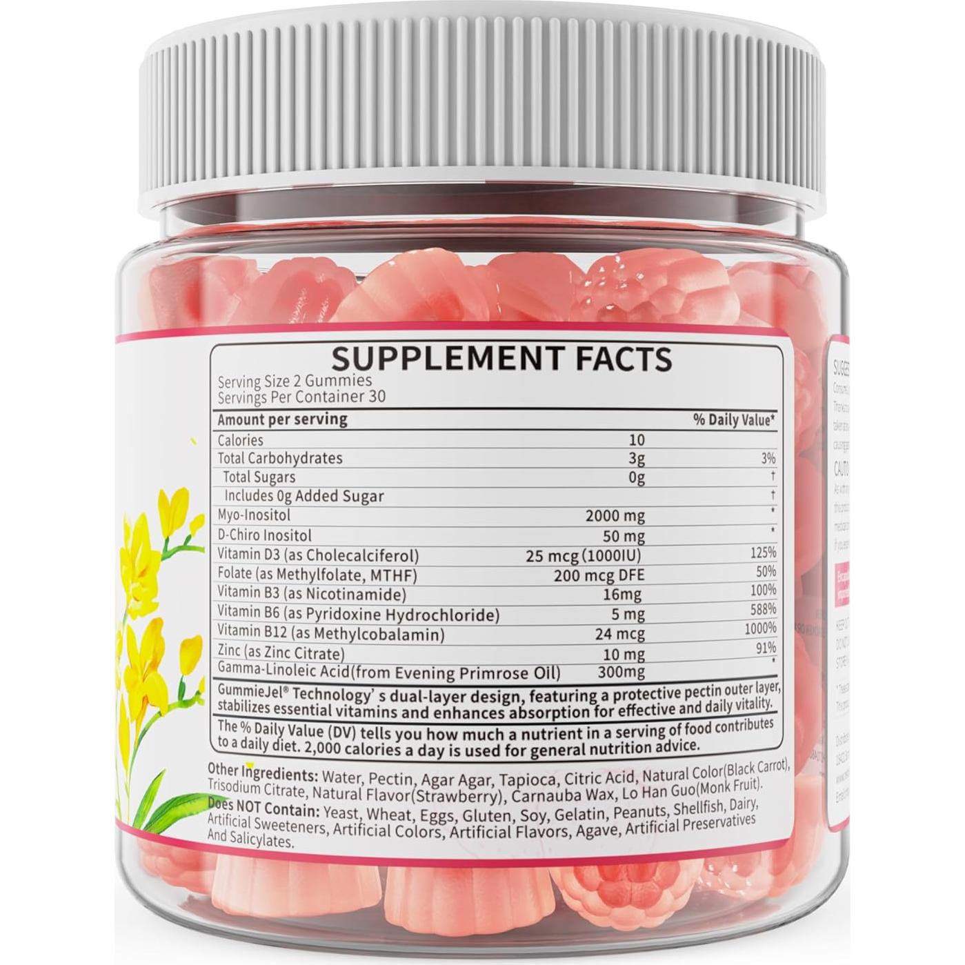 Gomitas de Inositol Veganas NEXTDIA 60ct - Sin Azúcar