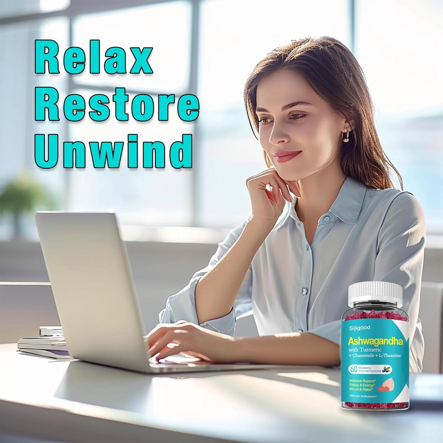 Gomitas de Ashwagandha Sijigood 60 Unidades Sabor Arándano