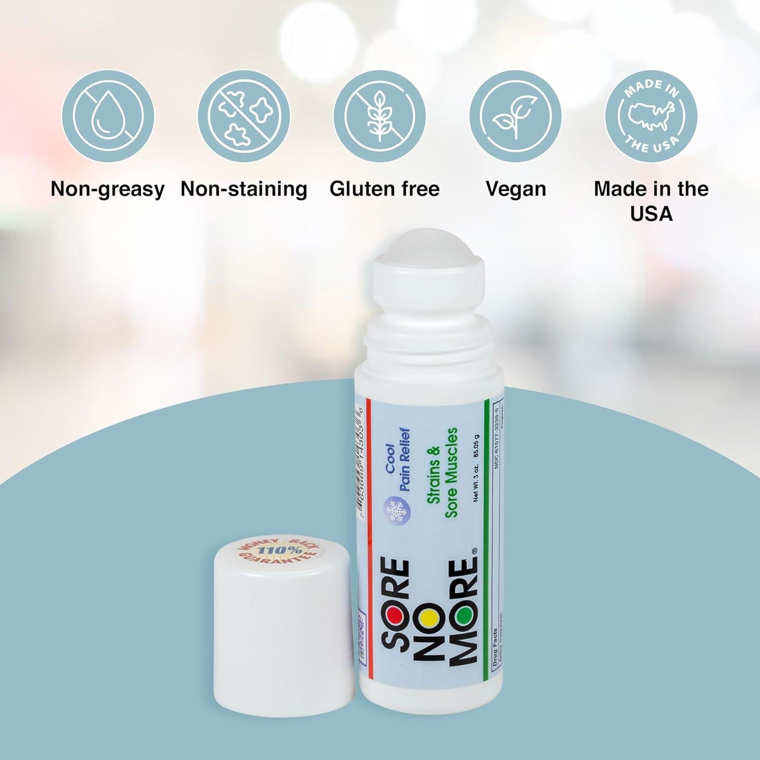 Gel Refrescante Sore No More 85 g para Dolores Musculares