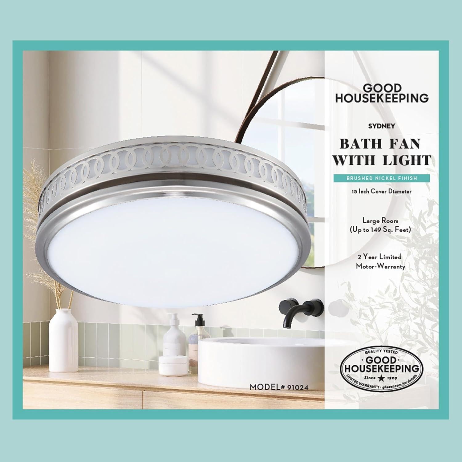 Ventilador de Baño Decorativo Buena Limpieza Sydney 110 CFM