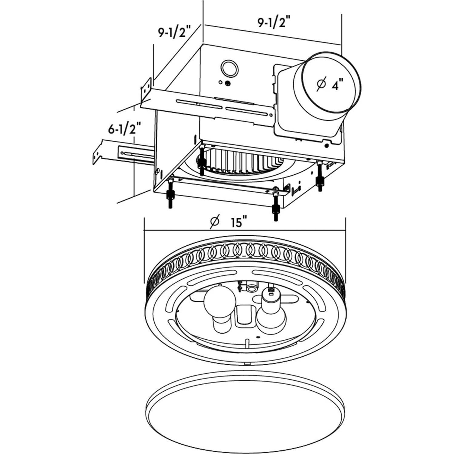 Ventilador de Baño Decorativo Buena Limpieza Sydney 110 CFM