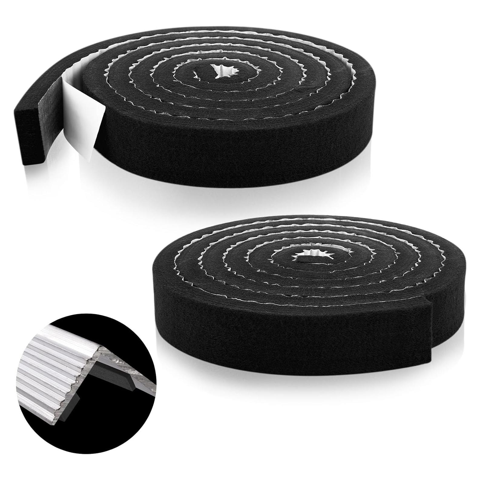 Tiras de Cierre Ventiladas Maasechs 6.1 m Fieltro Negro