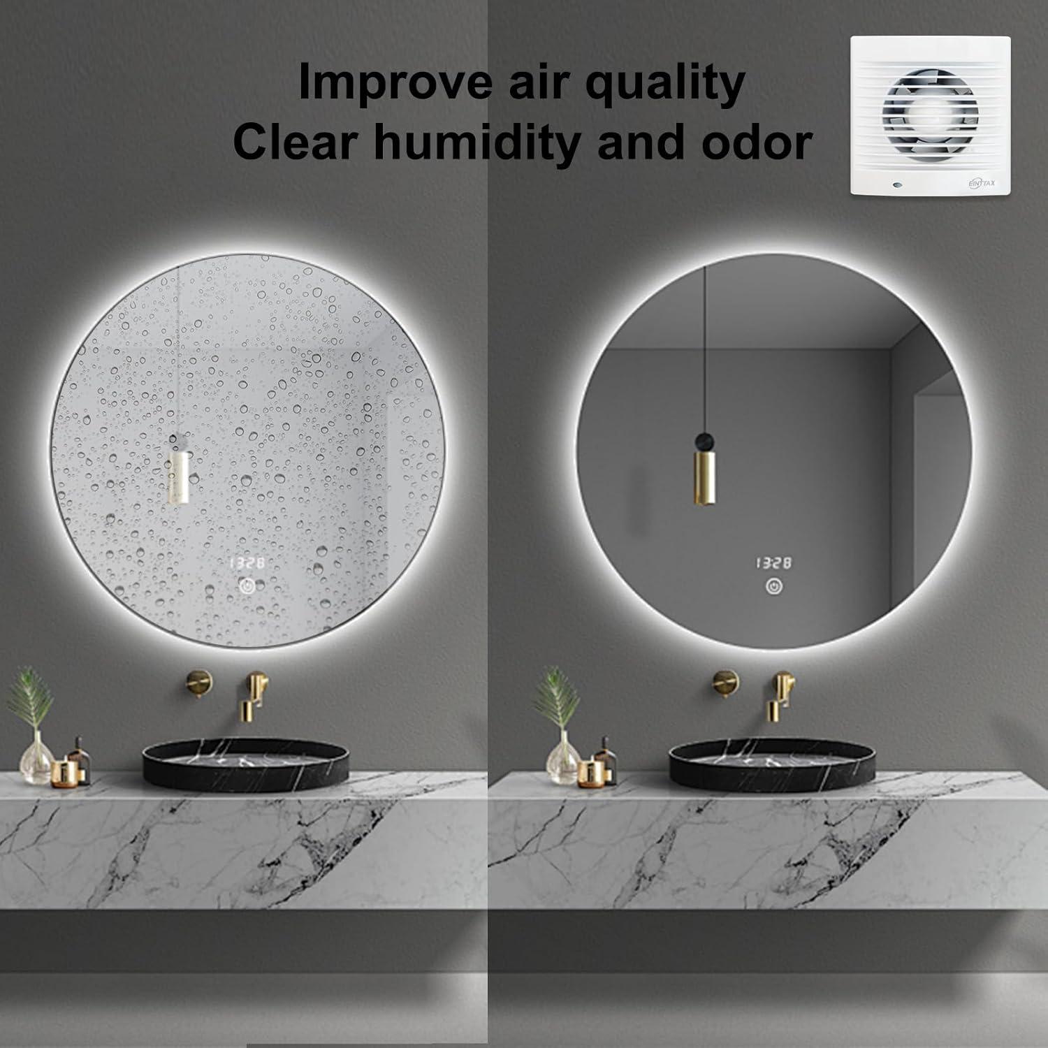 Ventilador de Extracción de Pared EINTTAX 4" 12W 77 CFM Blanco