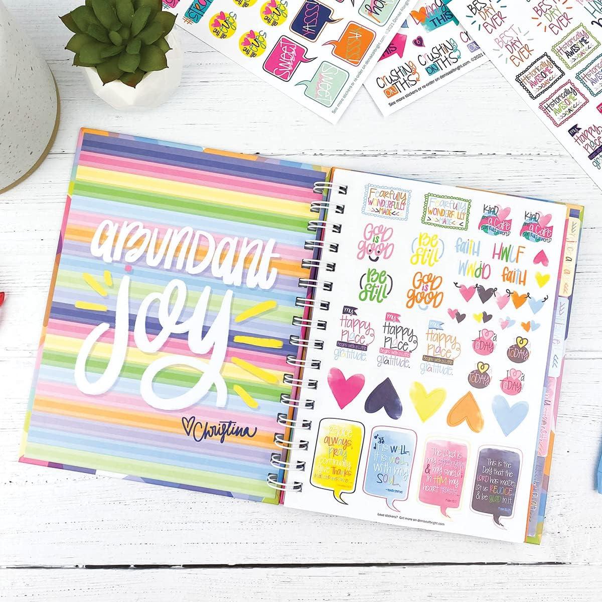 Diario de Gratitud Denise Albright 52 Semanas + 330 Stickers