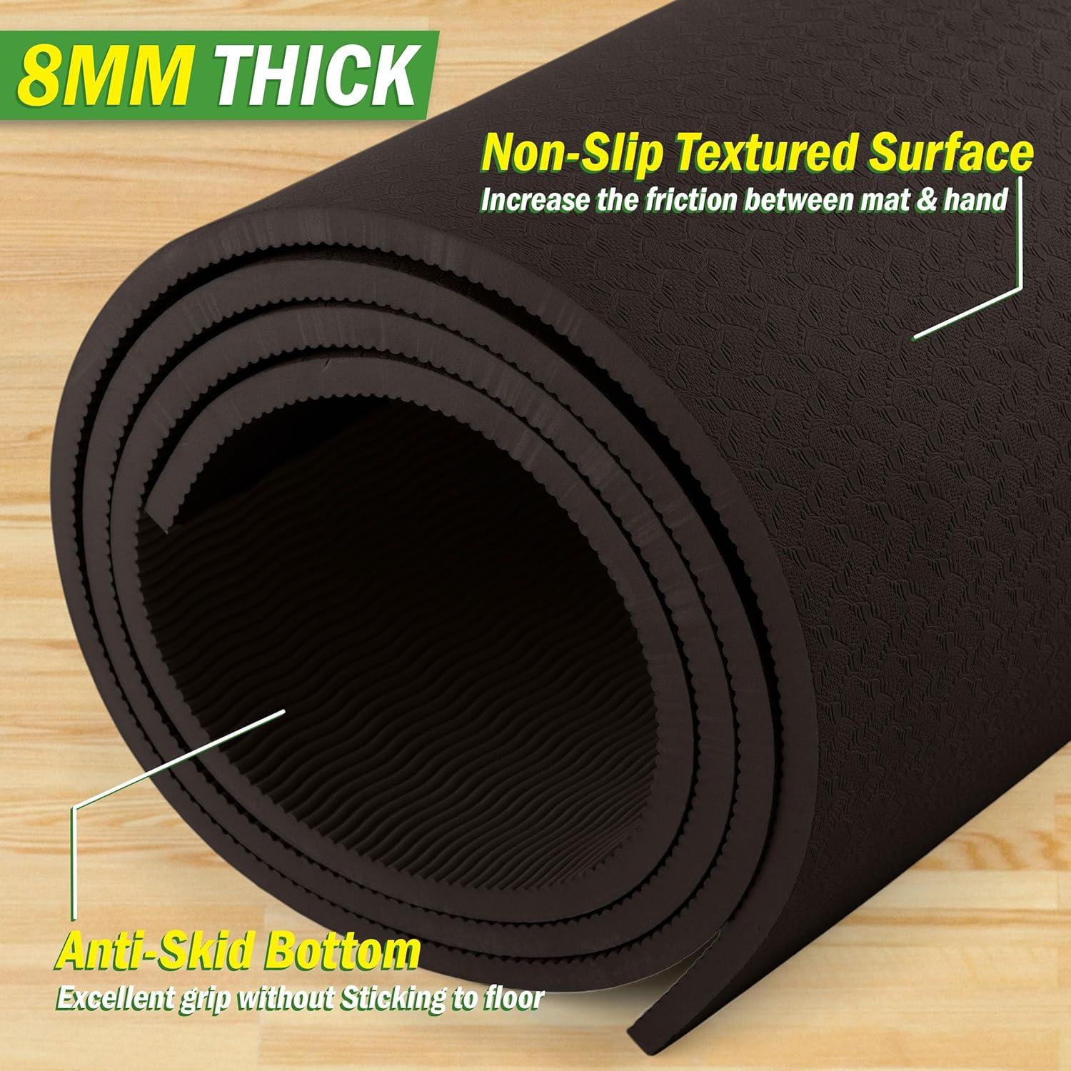 Alfombrilla de Yoga Grande Wakeman 1.83m x 1.22m Antideslizante