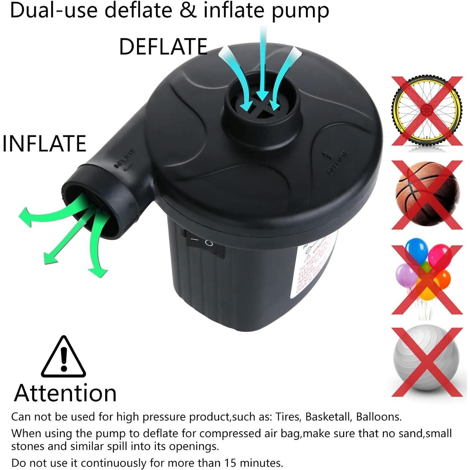 Bomba de aire eléctrica Jasonwell portátil 110-240V inflador