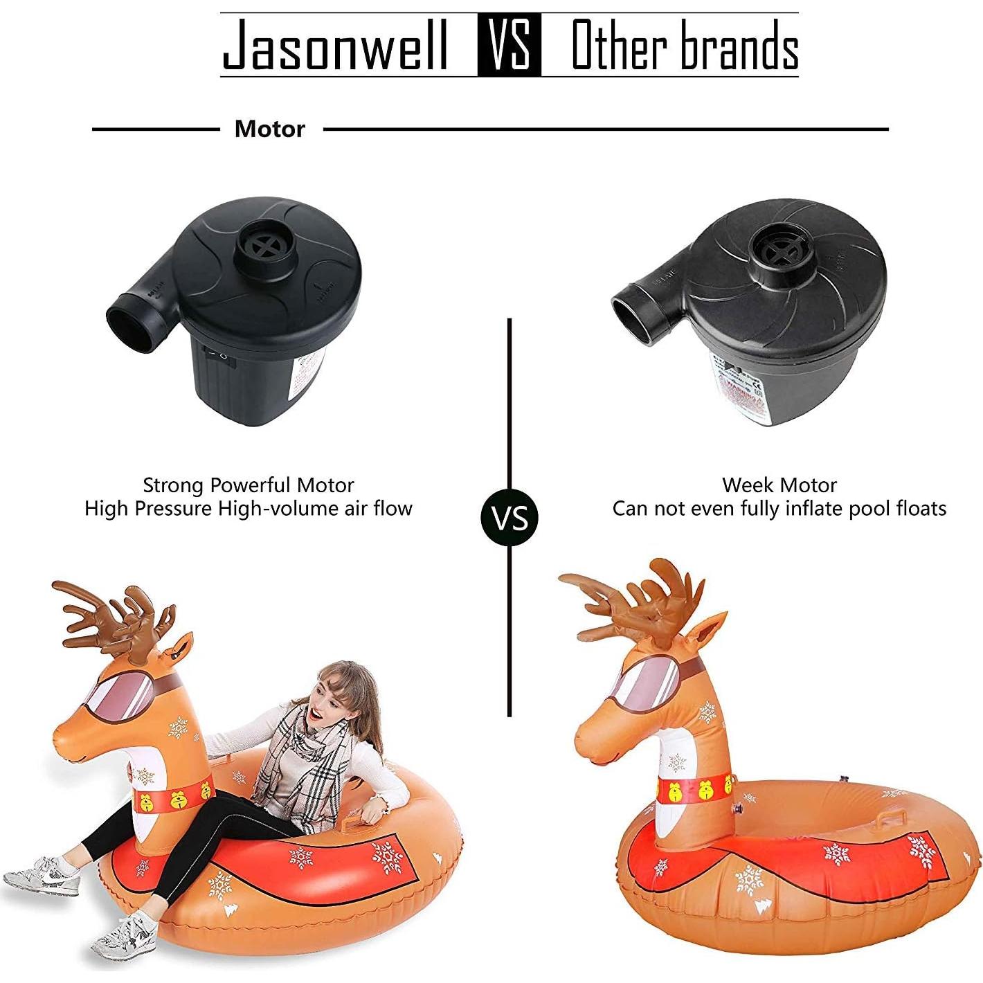 Bomba de aire eléctrica Jasonwell portátil 110-240V inflador