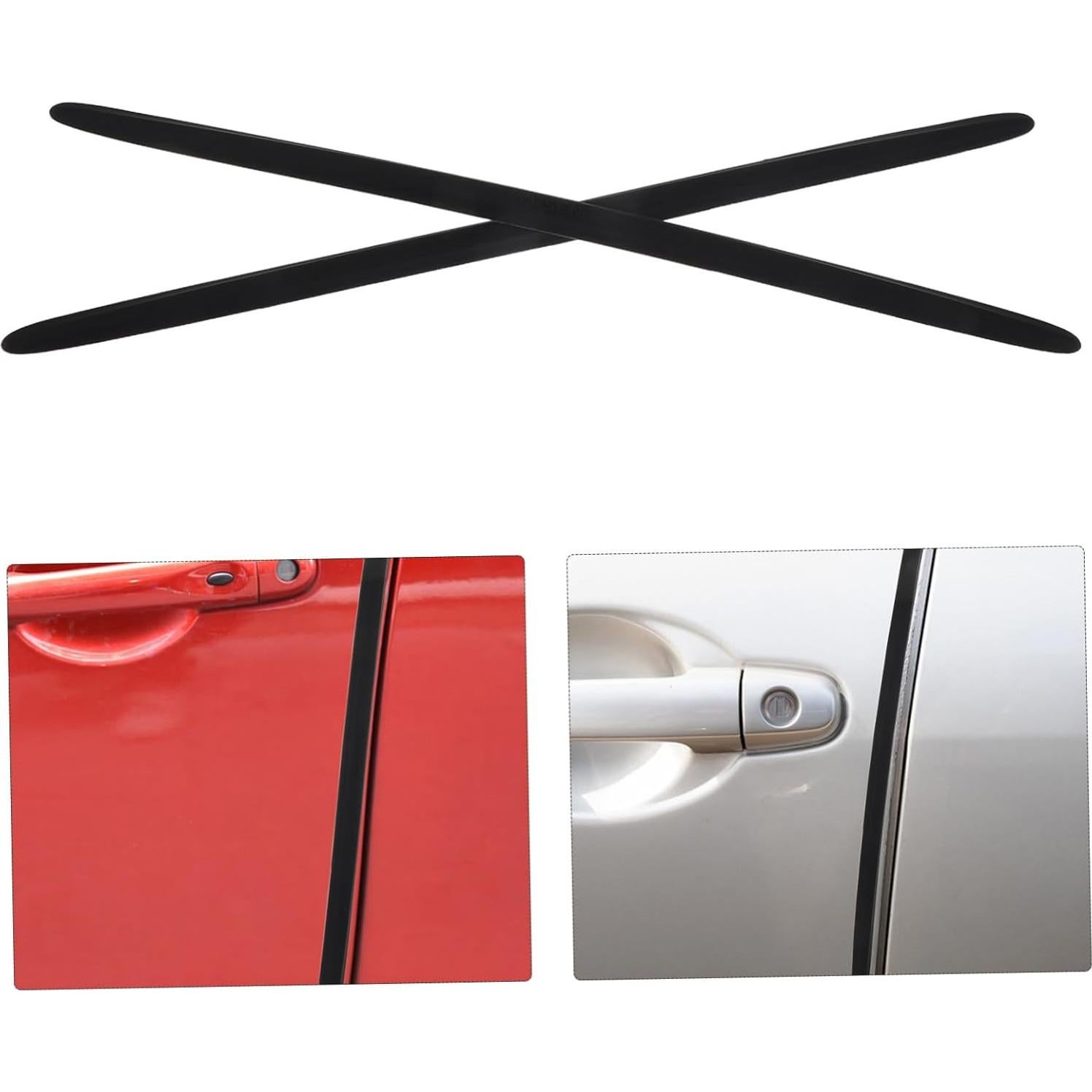 2 Tiras Protectores de Bordes de Puertas Anneome - Silicona Negra