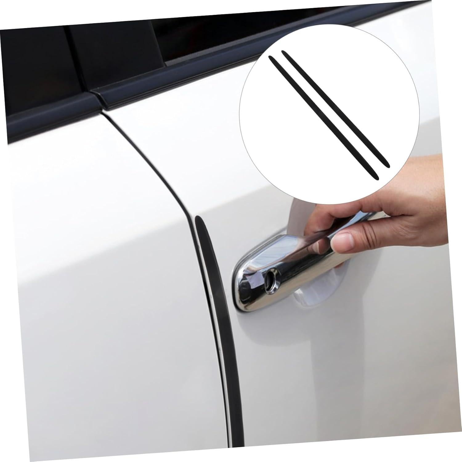 2 Tiras Protectores de Bordes de Puertas Anneome - Silicona Negra