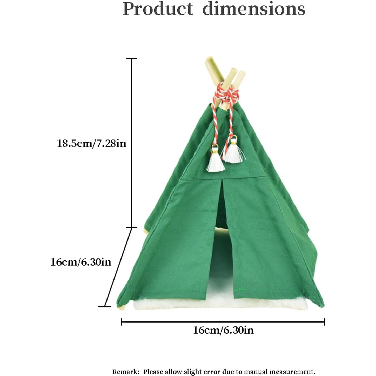 Carpa de Camping Miniatura Verde 1:12 con Alfombra - Minamzee