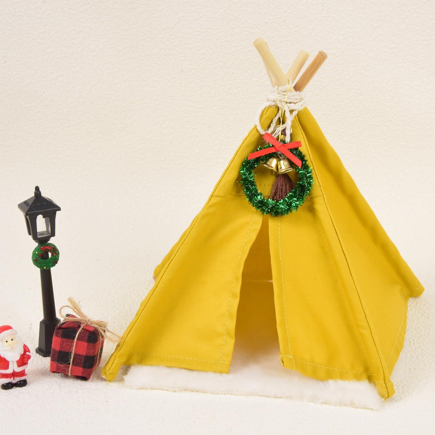 Carpa de Camping Miniatura Verde 1:12 con Alfombra - Minamzee