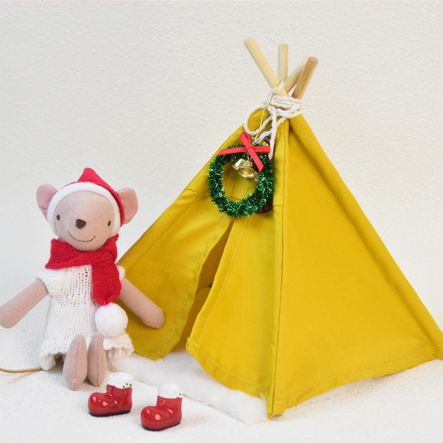 Carpa de Camping Miniatura Verde 1:12 con Alfombra - Minamzee