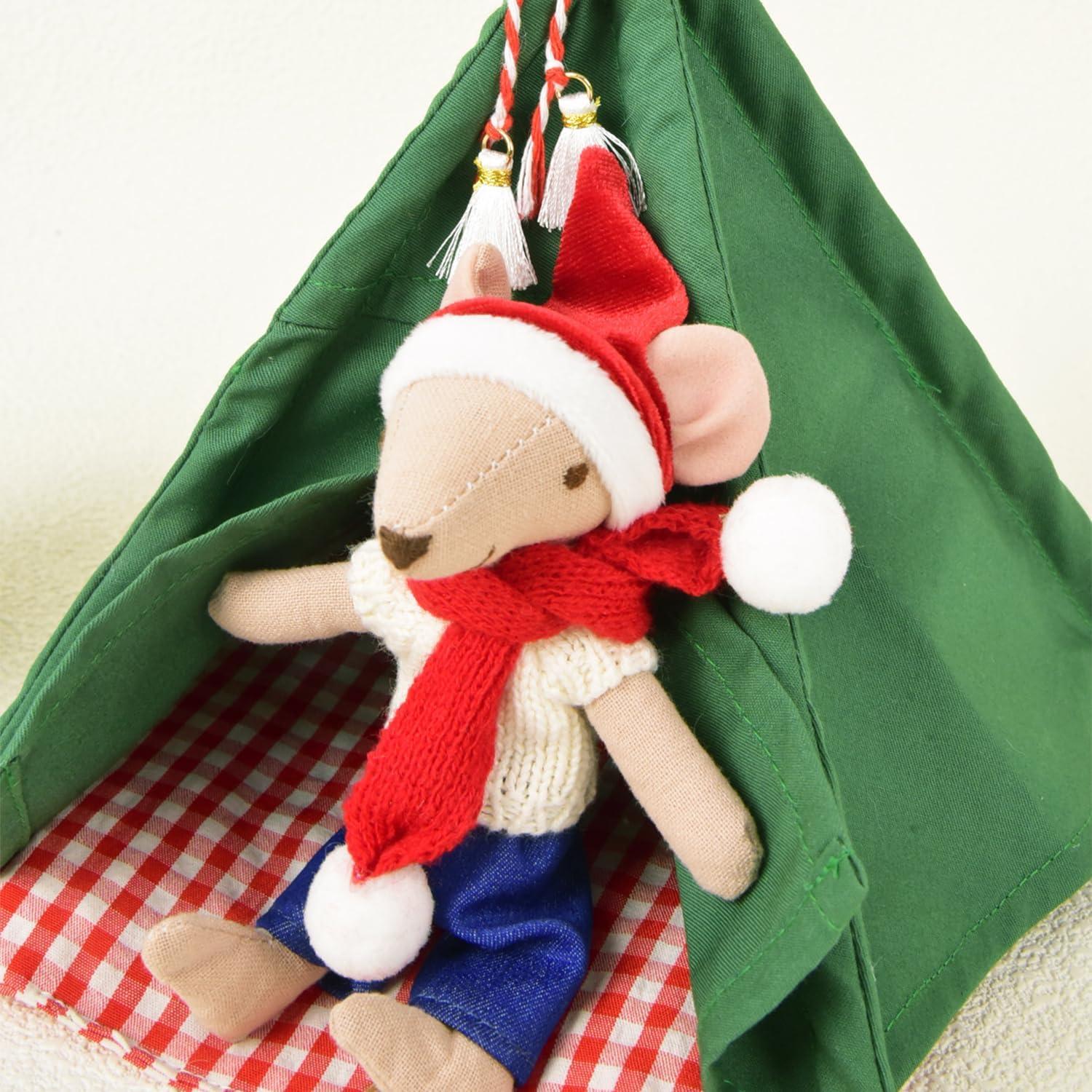 Carpa de Camping Miniatura Verde 1:12 con Alfombra - Minamzee