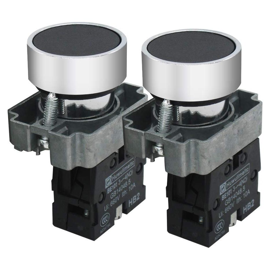 Interruptor de Botón Momentáneo SPST mxuteuk 22mm 660V 10A