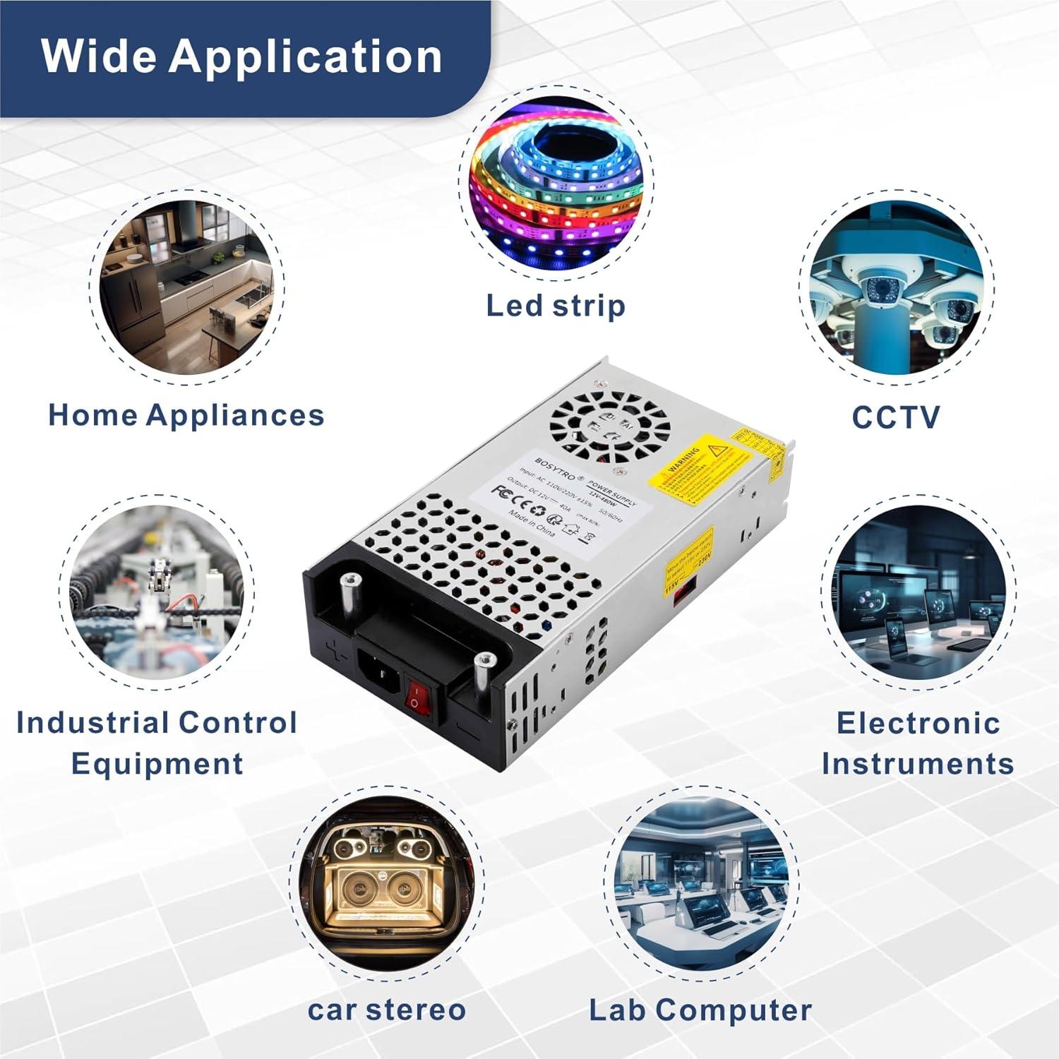 Convertidor AC a DC 12V 600W BOSYTRO - Fuente de Poder