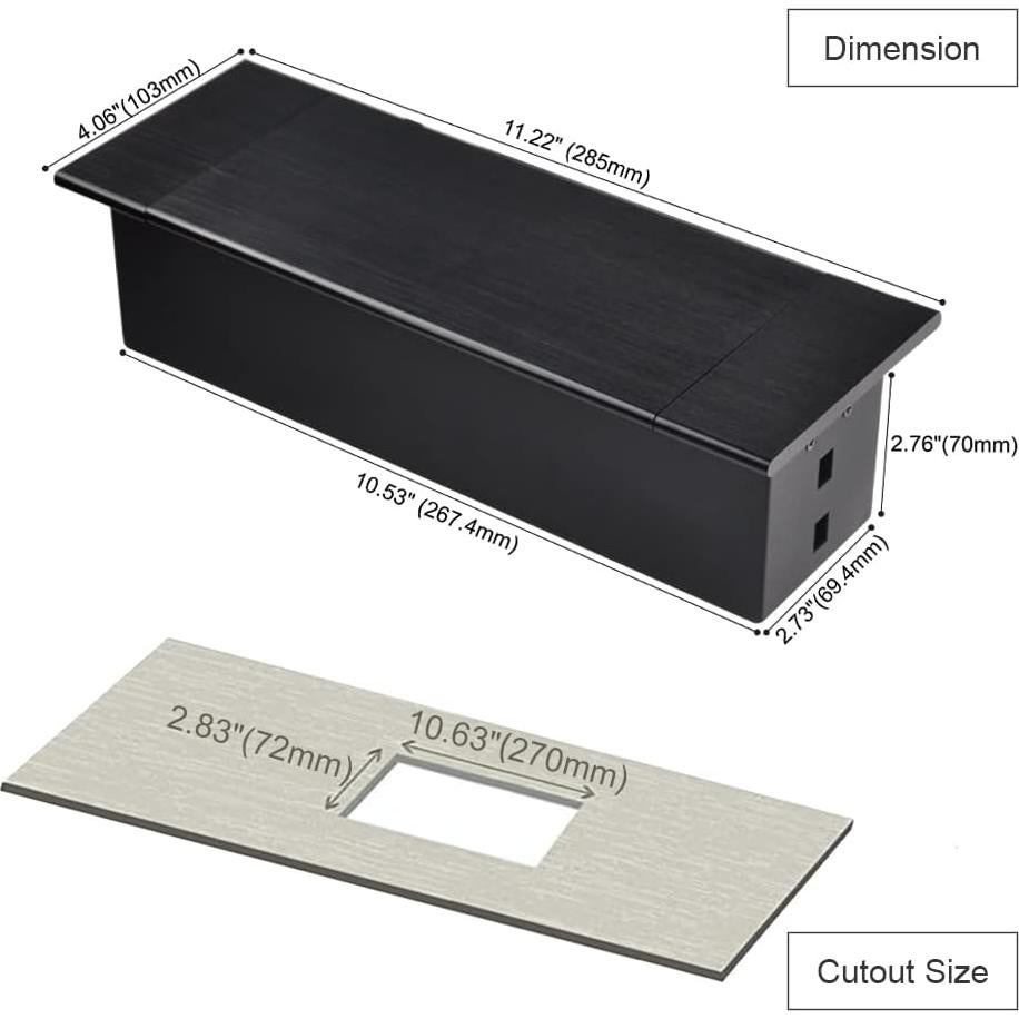 Caja de Conectividad Plegable JS TECHNOLOGY con 3 Enchufes y USB