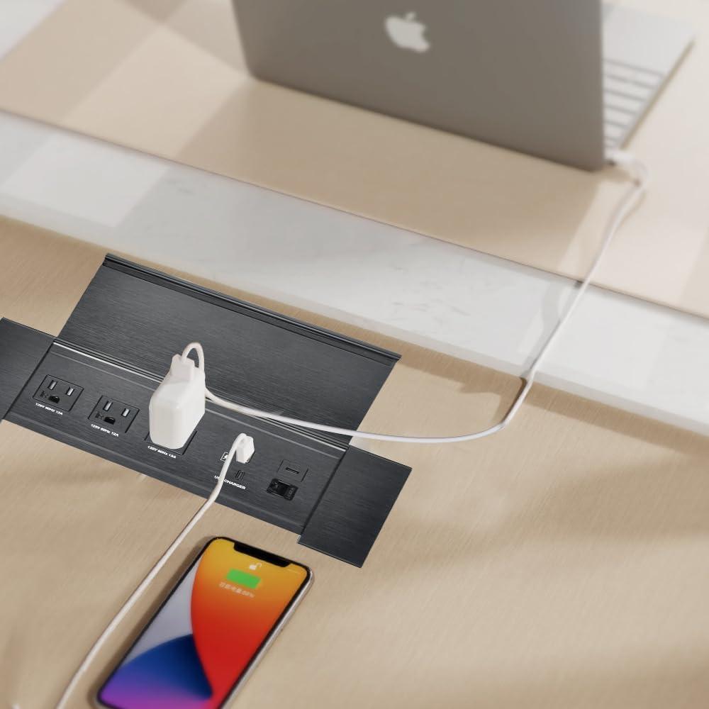 Caja de Conectividad Plegable JS TECHNOLOGY con 3 Enchufes y USB